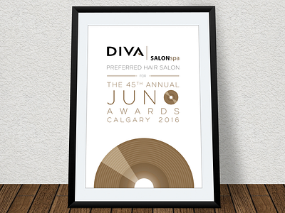 Diva/Juno Awards Poster hair salon illustration junos poster