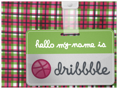 Dribbble Nametag dribbble nametag plaid