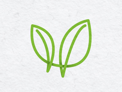 Verdant Wellness Logomark leaves logo logomark vw