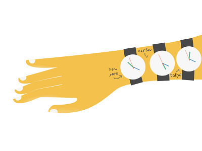 time management hand illustration time