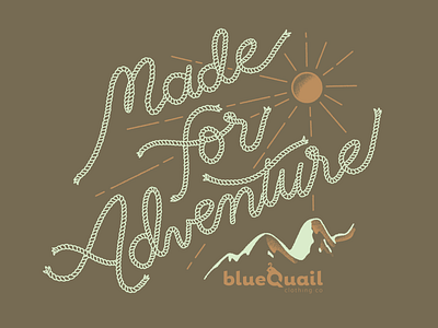 Made for Adventure Shirt bluequail childrens illustration cowboy kids kids clothing lasso lettering preuve rope rope lettering shirt sun pretection texas