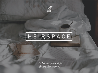 HeirSpace Brand backend blog brand gender neutral journal logo sanserif technology webapp