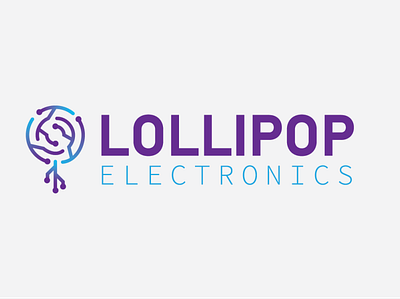 Lollipop Electronics company computer digital electric electronics logo lollipop tech tech logo technology