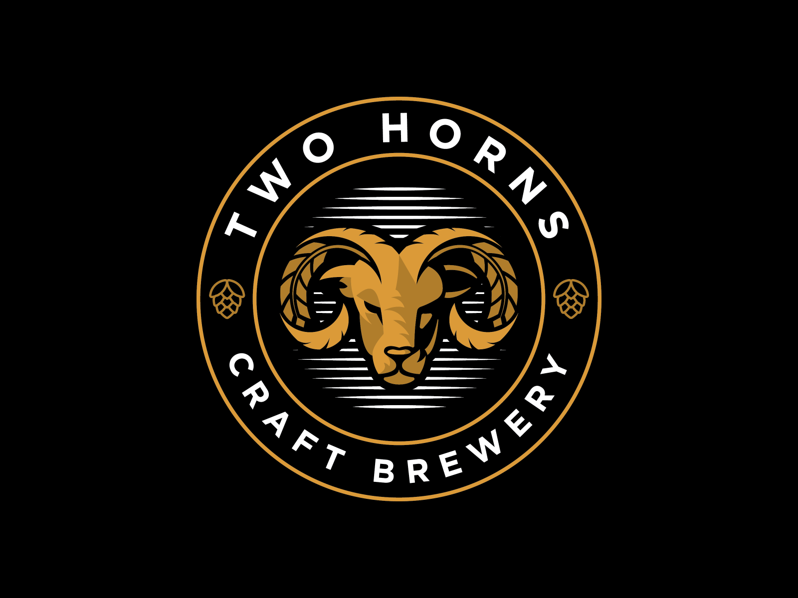 Two Horns Craft Brewery Logo by Sam Behrmann on Dribbble
