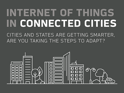 Internet of Things in Connected Cities city illustration internet of things iot line art smart city urban wi fi wireless