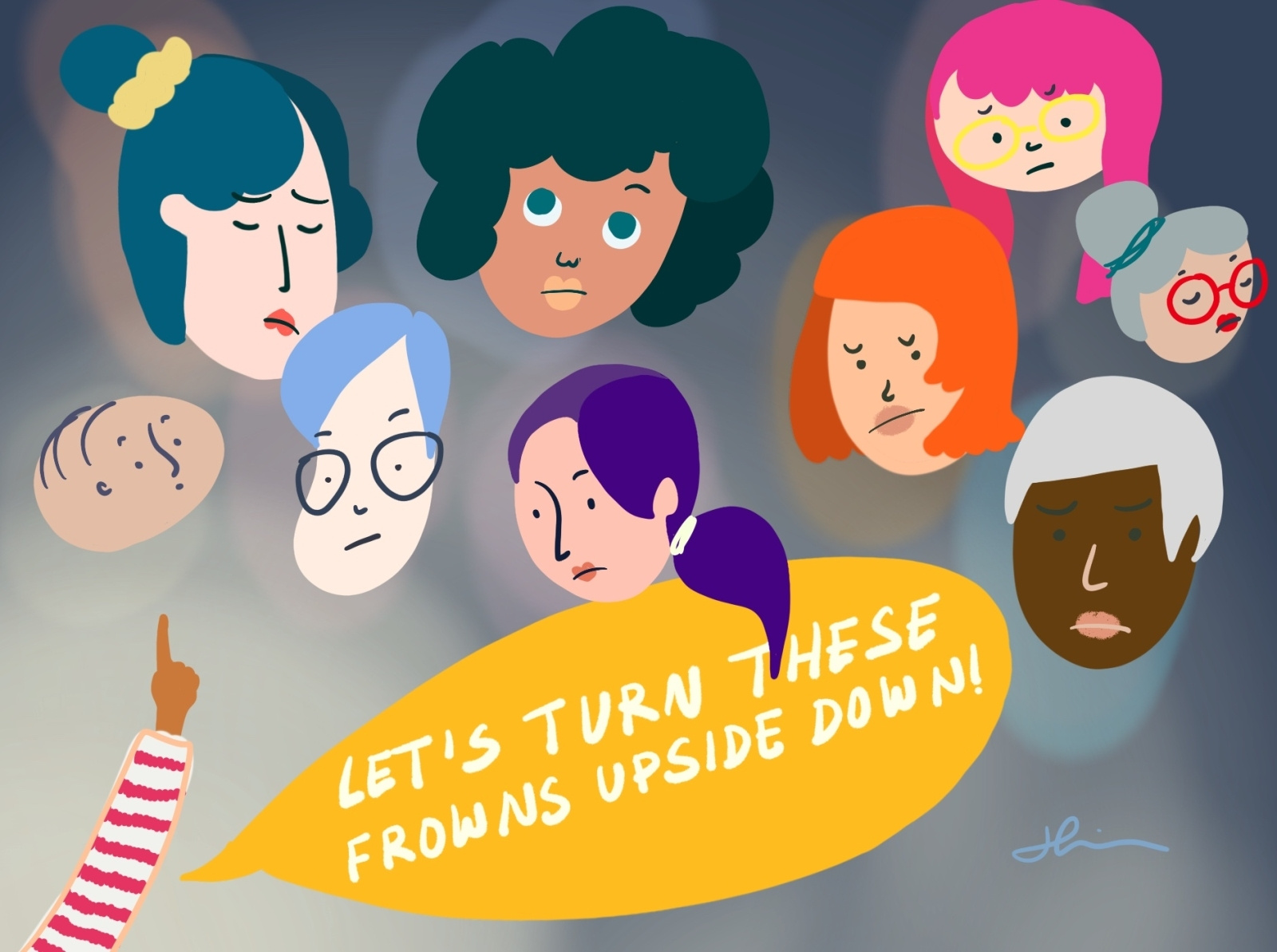 Day 6: Daily Illustration//Let's Turn These Frowns Upside Down! by ...