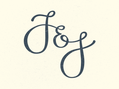 J&J lettering logo logotype script typo typography wedding