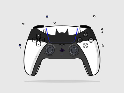 PS5 Controller batman design flat illustration gaming illustraion illustration art ps5 vector vectorart