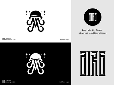 Jellyfish animal animal logo design designer logo icon jellyfish jellyfish logo logo logo designer logo for sale logodesign marine marine logo minimal minimalist logo sea sea logo