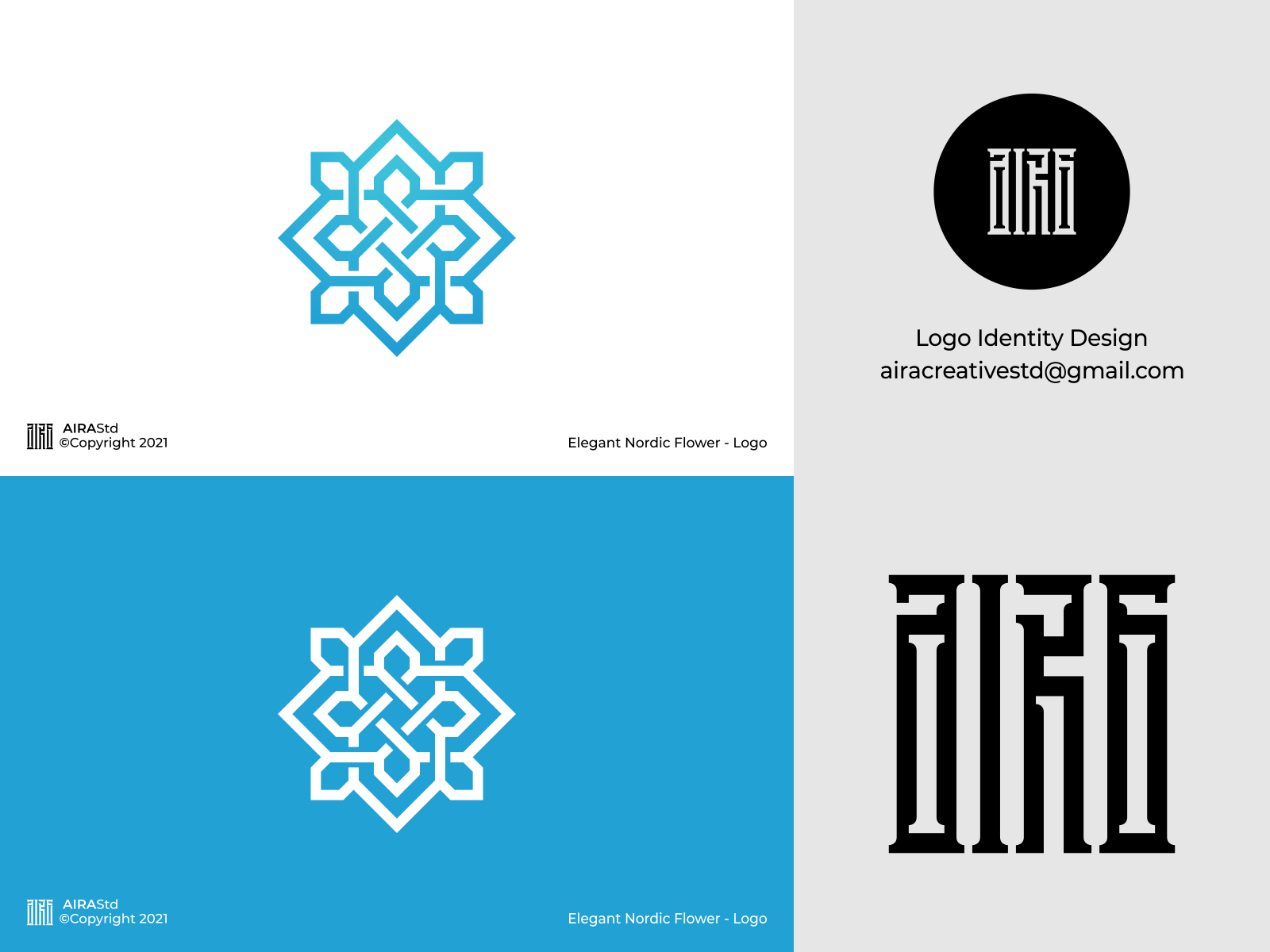 elegant-nordic-flower-by-aira-logo-designer-on-dribbble