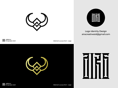 Abstract Luxury Horn design horn horn logo logo logo design logodesign luxury luxury logo minimal minimalist logo
