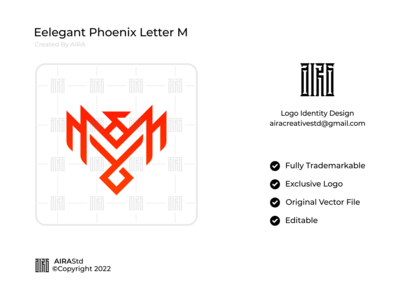 Elegant Letter M MM Logo by Aira