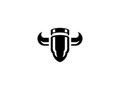 Bullet Bull Logo animal bull bullet design head icon logo logo design logodesign minimal minimalist logo modern security technology logo weapon