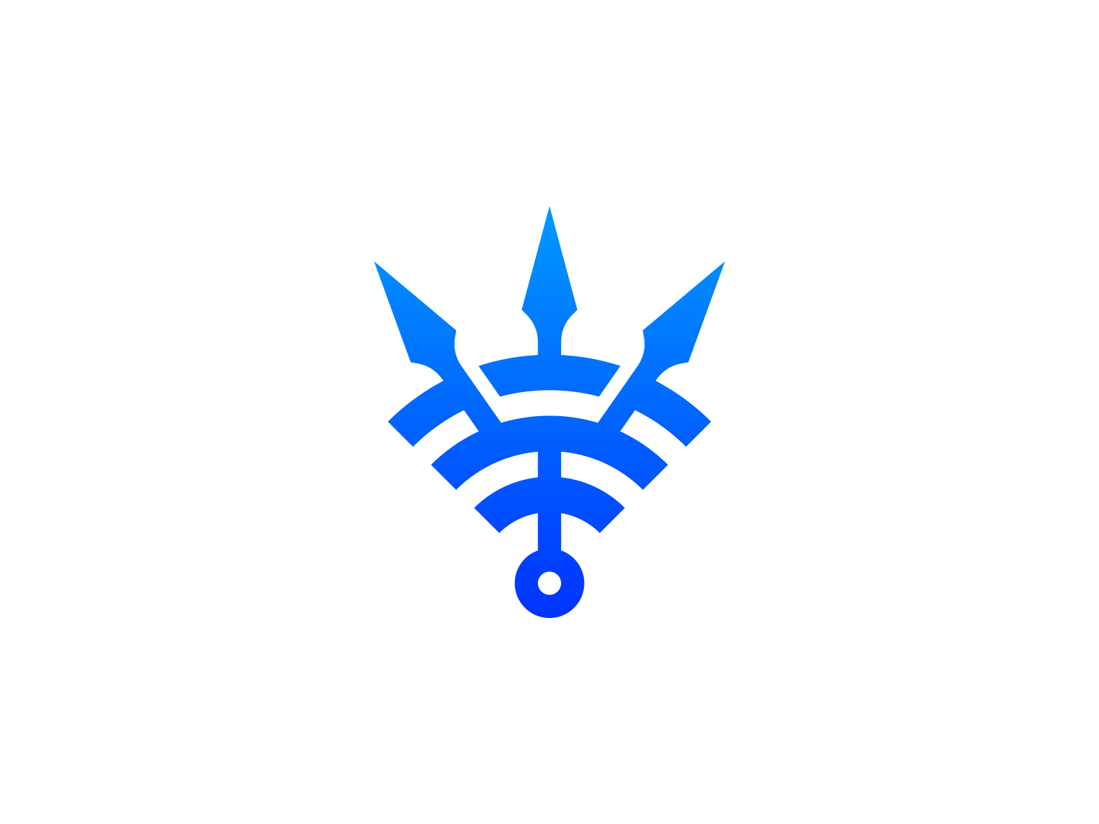 Modern Wifi Trident Logo by Aira | Logo Designer on Dribbble