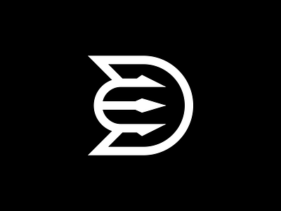 Letter D Trident Logo
