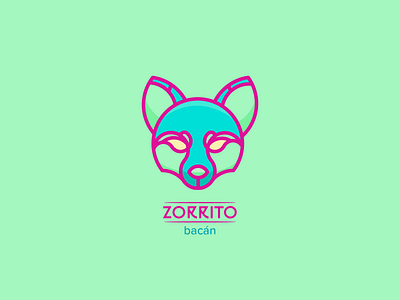 The Cool Little Fox design flat fox icon illustraion logo minimal vector