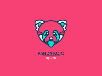 Red Panda Show-Off animal design flat icon illustration logo panda redpanda vector