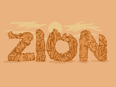 Zion adventure illustration national park nature type zion