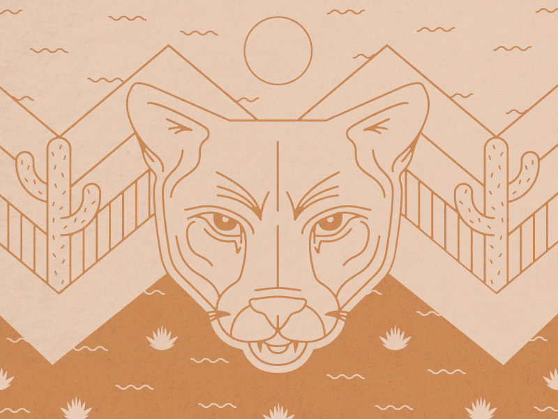 Mountain Lion Tee mountain lion cat preservation adventure outdoors wild illustration