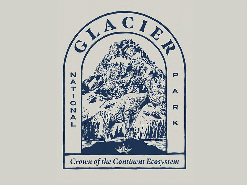 Glacier NP WIP nature illustration glacier glacier national park