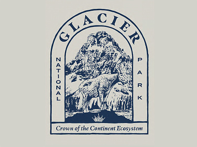 Glacier NP WIP glacier glacier national park illustration nature