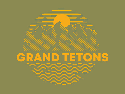 Grand Tetons WIP grand tetons illustration national park nature