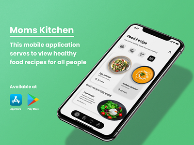 Moms Kitchen (Food Recipe) - Mobile Design App