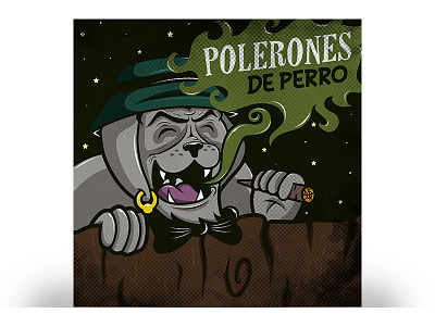 album cover POLERONES album art disc dog weed