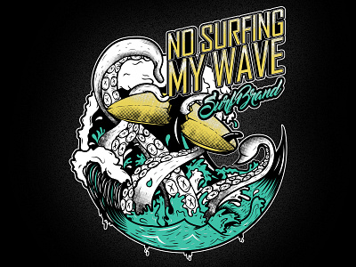 Nosurfing Mywave brand clothing nanchin street surf surfing tshirt