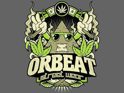 orbeat so high clothing joint street thc tshirt vector wear weed