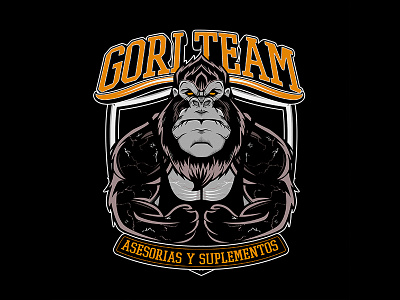 GORITEAM / Asesorías y suplementos asesorías clothing design gorila gorilla illustration nanchin suplementos vector