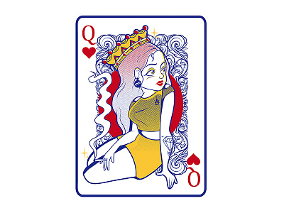 Queen 👸👑 // commissionedwork clothing design nanchin playing card vector