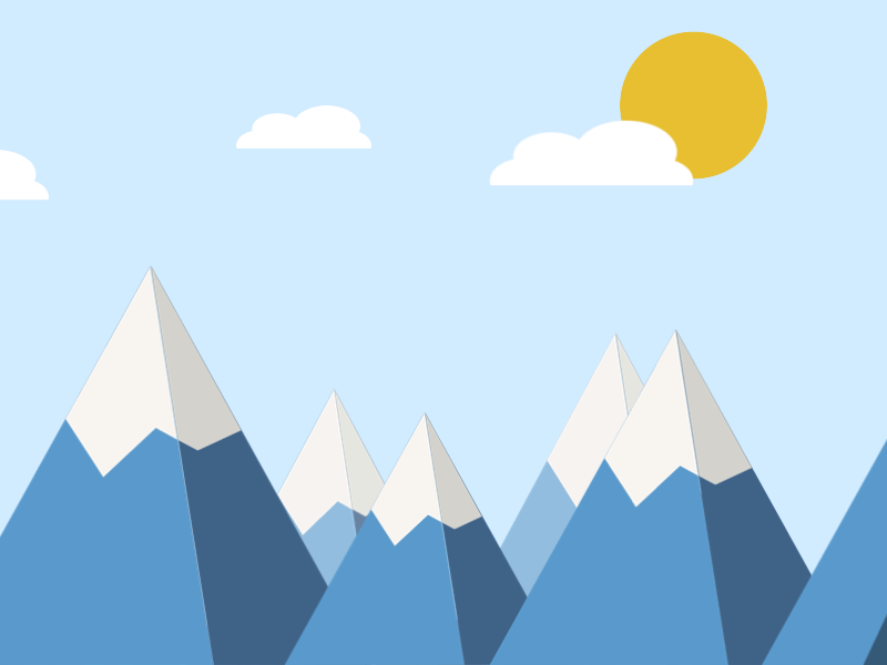 Parallax Effect _ Mountains animation illustration