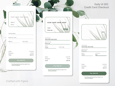 Daily UI 002 Credit Card Checkout checkout ui