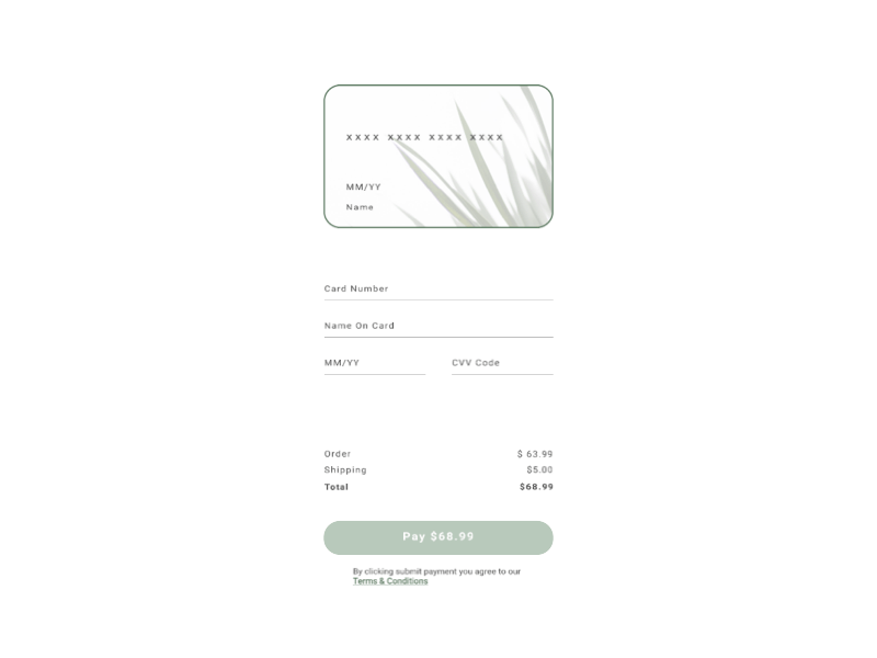 Daily UI 002 Credit Card Checkout_ gif format checkout credit card ui