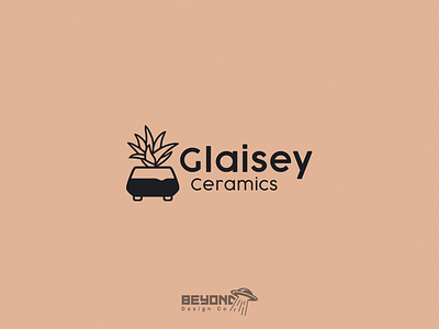 Glaisey Ceramics Logo branding ceramics design logo plant pot pottery succulent vector