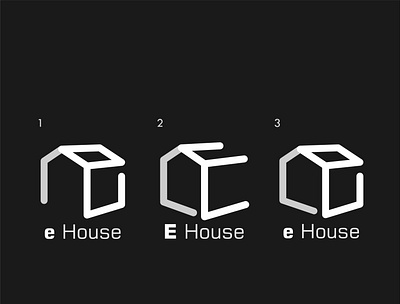 e House Minimal Logo company design house illustration logo minimal modern real estate special unlimited vector