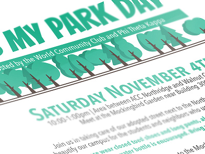 Park Day flyer nature trees vector