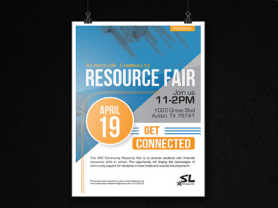 Resource Fair event financial flyer