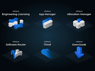 Isometric Logos Animations for companies products