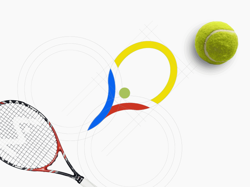 Logo Concept for tennis federation animation ball branding design gold rule logo motion graphics raquet sport tennis