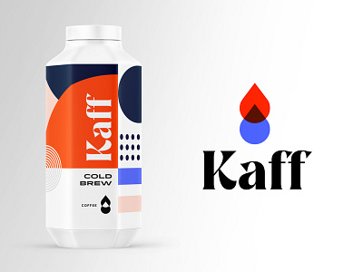 Kaff Cold Brew pt.2 beverage branding coffee drink food identity logo midcentury packaging