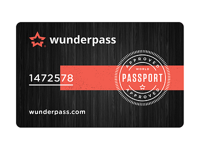 Wunderpass Card card membership passport seal stamp wunderpass