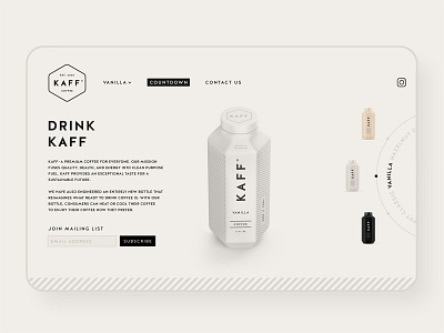 Kaff Coffee Bottles by Garage Design Studio on Dribbble