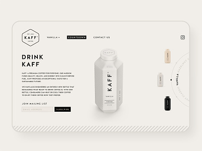 Kaff Coffee UI Design