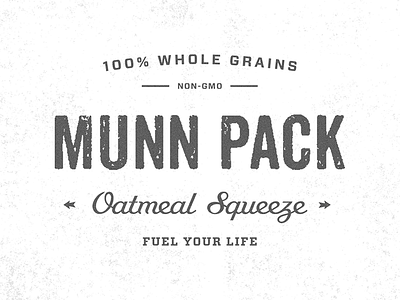 Munn Pack beverage food fuel layout life logo oatmeal organic pack squeeze tagline typography