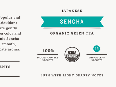 Bare Sencha bag beverage branding company label logo new york nyc organic packaging specialty tea