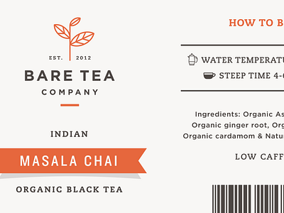 Bare Masala bag beverage branding company label logo new york nyc organic packaging specialty tea