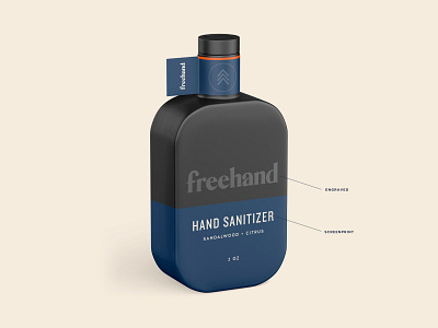 Freehand Hand Sanitizer Spray branding cleaning cosmetic design identity label logo packaging spray toilet typography