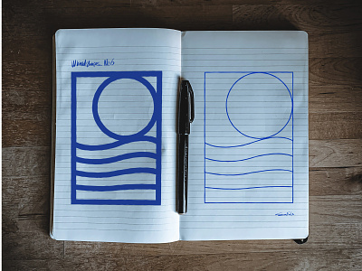 Wkndshapes No.6 art deco decor illustration logo ocean pattern shapes surf vector waves